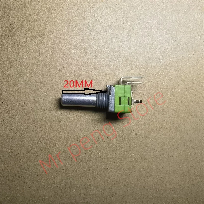 1pcs Taiwan production R09 type precision potentiometer, double C100K logarithmic step, handle shaft length 20MM