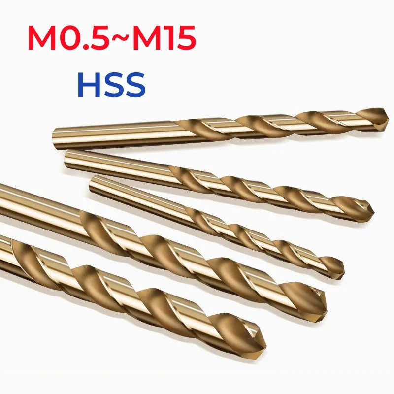 

M0.5 ~ M15 Набор спиральных сверл из титановой высокоскоростной стали Наборы инструментов из быстрорежущей стали Аксессуары для сверлильного станка по металлу