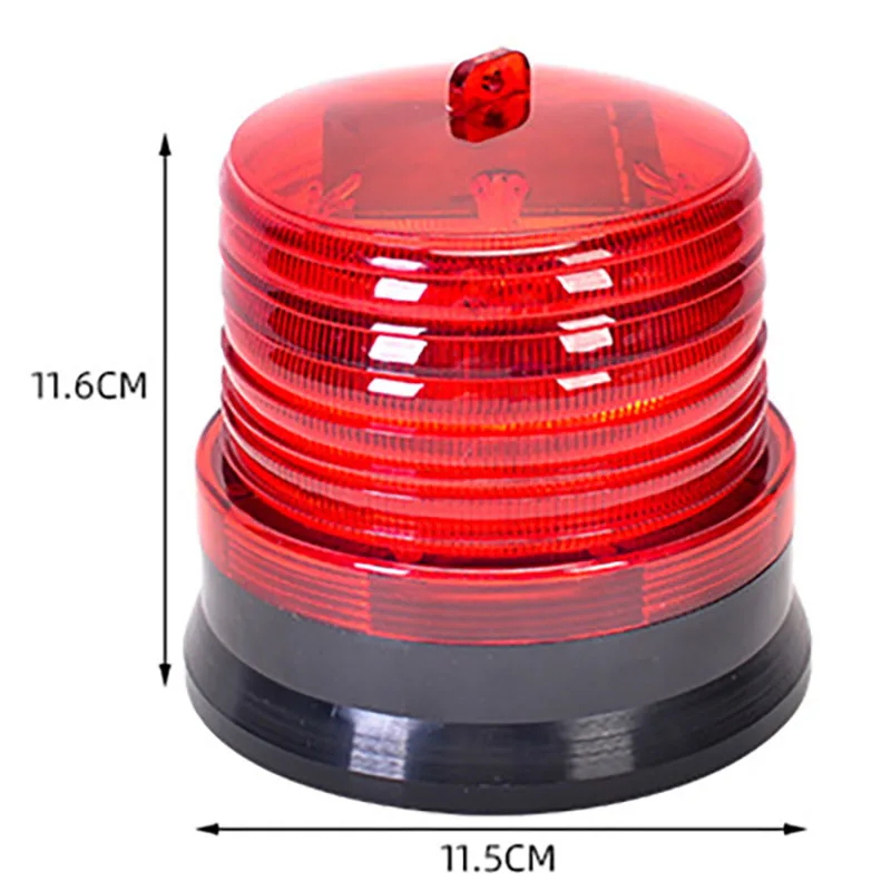 Magnetic Solar Warning Light High-light Energy Efficient LED Strobe Lights Night Site Wall Flashing Light