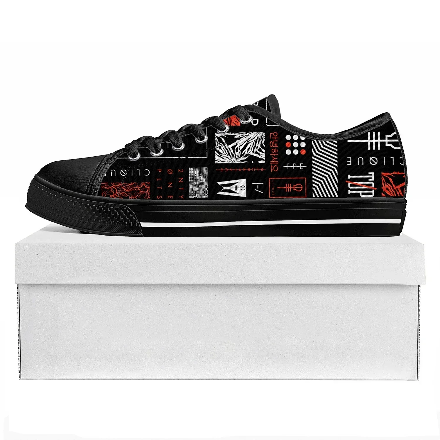 T-Twenty Low Top Sneakers Men Women Teenager O-One P-Pilots High Quality Canvas Sneaker Casual Couple Shoes Custom Shoe Pop Rock