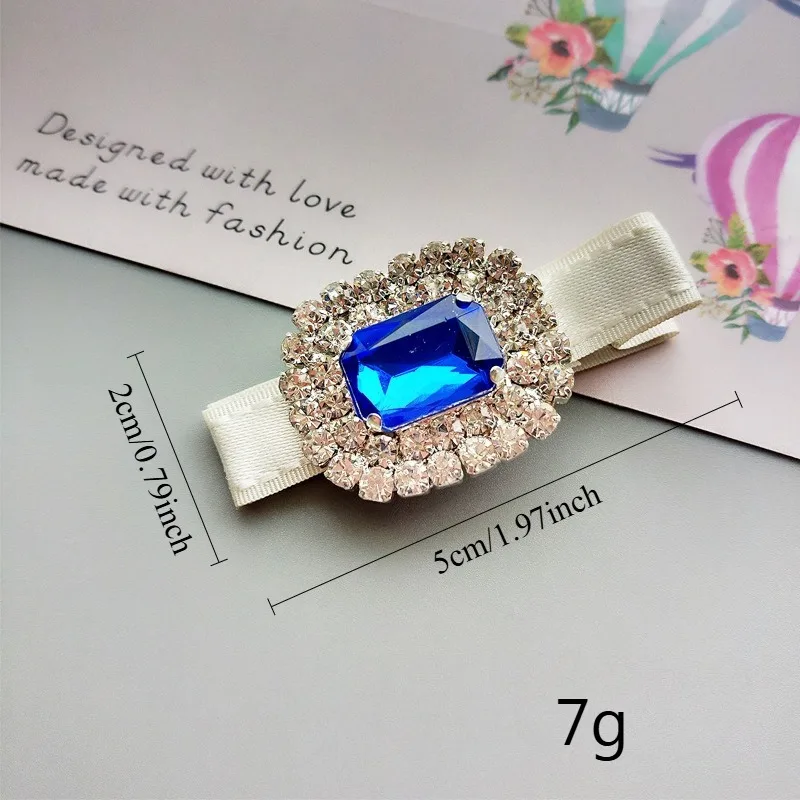 2PCS Gemstone Hair Clips Adorable Shiny Gem Accents Trendy Accessory Stylish New Headwear Daily Kids Daily Princess Party Looks
