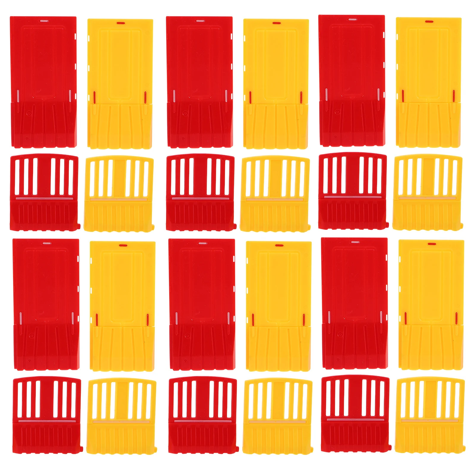 32 Uds Micro valla de paisaje construcción en miniatura diseño realista decoración ligera duradera Mini barricada