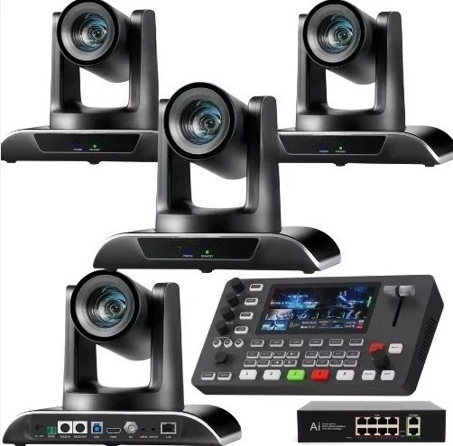 

4K PTZ-камера с 20-кратным зумом, AI-отслеживанием, NDI, PoE, HDMI, USB 3.0, SDI, LAN для систем прямой трансляции с джойстиком-контроллером