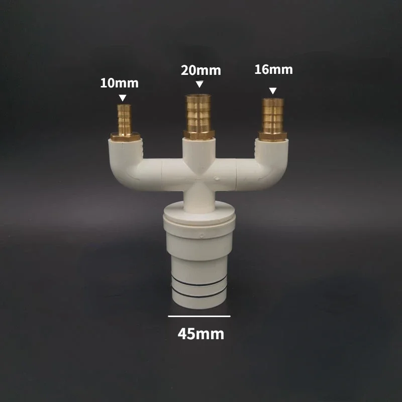Адаптер дренажного тройника для стиральной машины, сушилки, дренажный четырехходовой фитинг с обратным клапаном против запаха