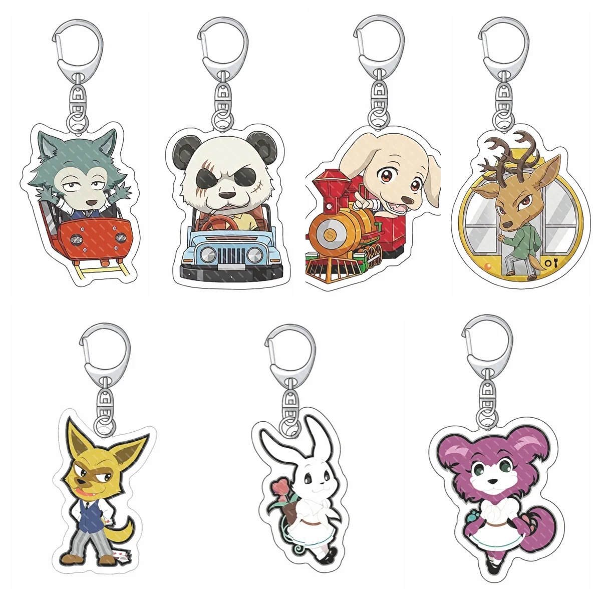 Charm Anime BEASTARS 6CM Acrylic Keychain Model Cosplay Characters Ornament Accesorios Goods Collection Gifts