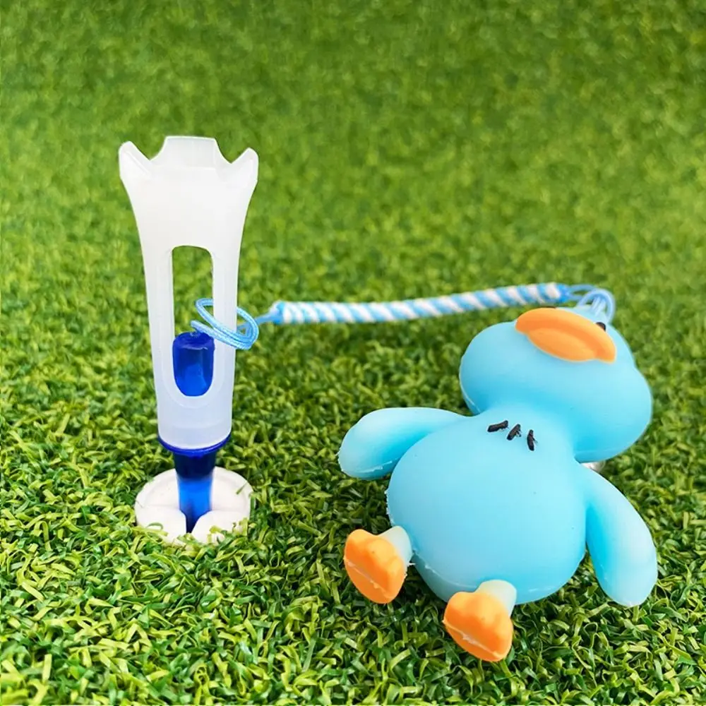 Plastic Cartoon Golf Rubber Tee Replacement Anti-loss Duck Golf Tee Ball Holder Durable Golf Novelty Shape Tee Golf Accessories