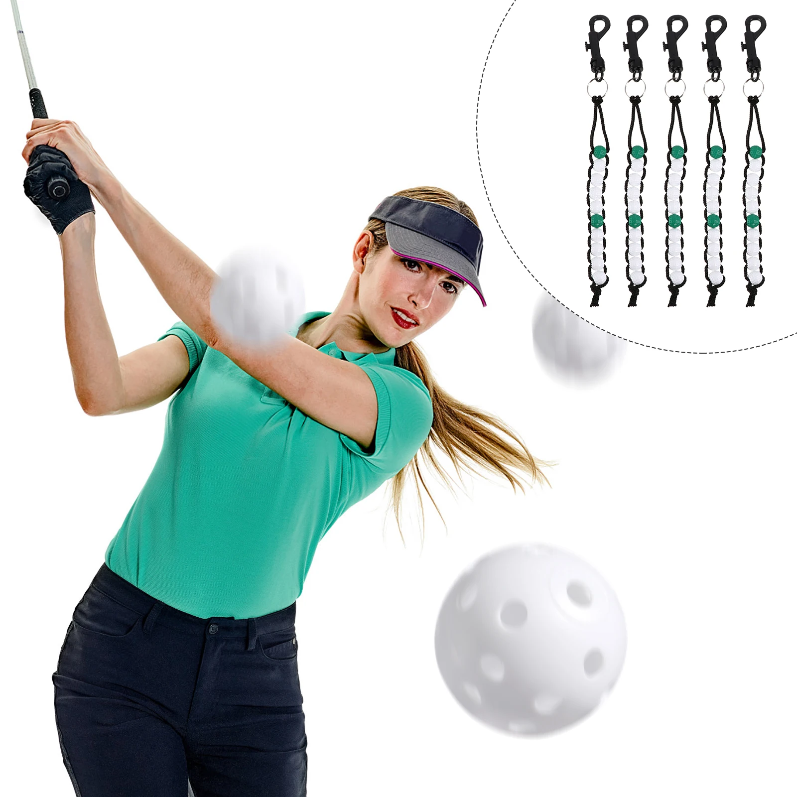 

5Pcs Golf Score Counter Bead Chain Random Color Stroke Counting Device Scorekeeper Golfs Score Counter Golfs Scoring Device