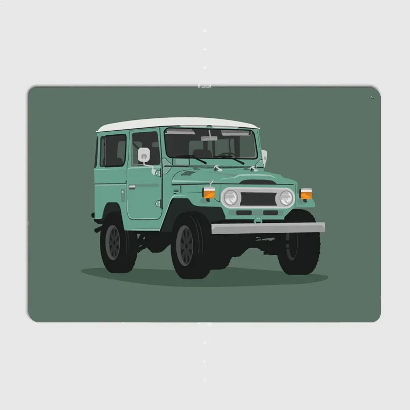 Land Cruiser FJ40 Poster Retro Metal Sign Posters Room Decoration Indoor Custom Decor Club Bar Tin Home Decor Wall Decorations