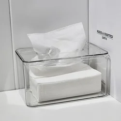 Desktop Tissue Box Nordic Simple Ins Transparent Home Living Room Tissue Box Restaurant Napkin Storage Box