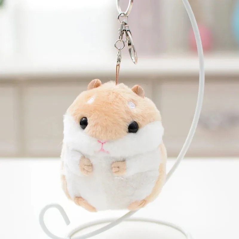 

Plush Toys Animal Children Toys Key Chain Stuffed 10cm Hamster Pendant Kawaii Dolls Kids Child Christmas Gifts bag Doll For baby