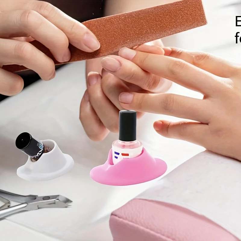 Nail Polish Bottle Rack Nail Polish Bracket Soft Rubber Nail Polish Bottle Rack Polishing Bracket Unable to Open and Non-Pointed