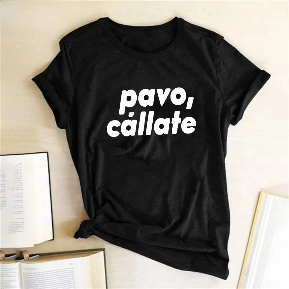 تي شيرت نسائي للمهرجانات بياقة عالية طويل Sve بقصة ضيقة تي شيرت irt Pavo Callate Print Summer Faion Youth Sle