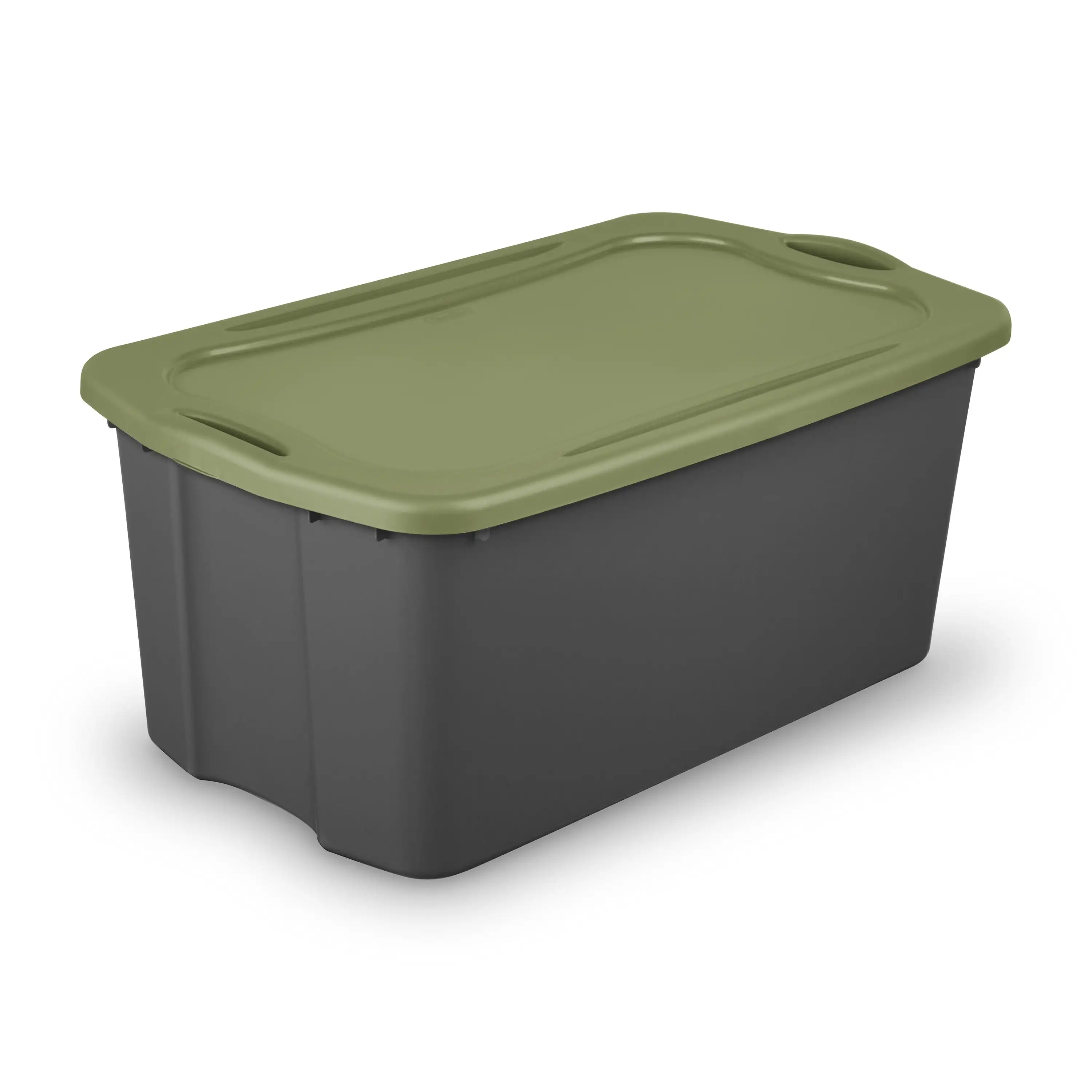 30 Gal. Carry Plastic Flat Gray Sage Legume Opaque Base Allows Contents To Be Stored and Concealed Out of Sight