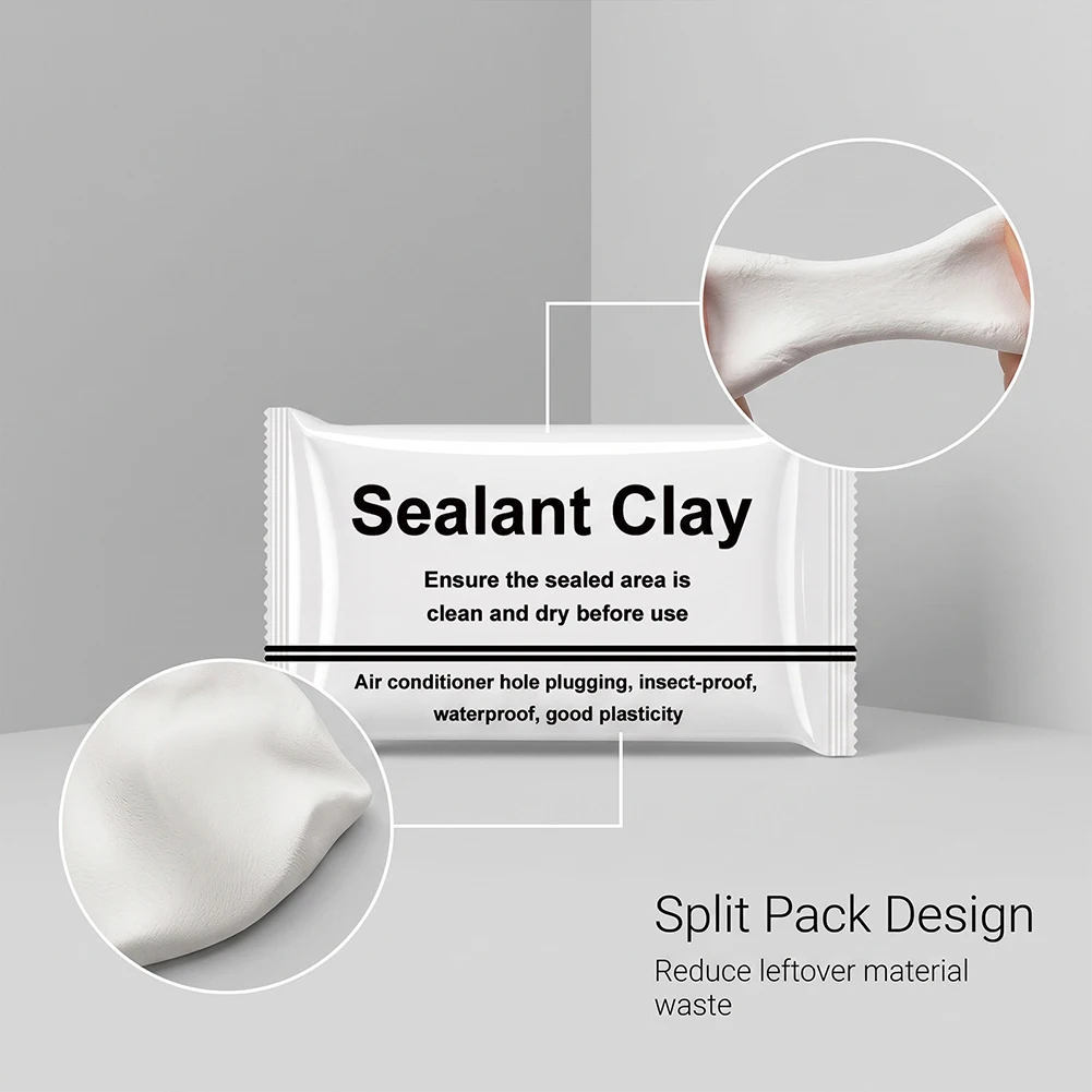 5pcs Sealant Clay Stickys Pipe Sealant Mud Airs Conditioning Hole Sealant Clay For Hole Blocking Windproof Quick Dry Adhesive