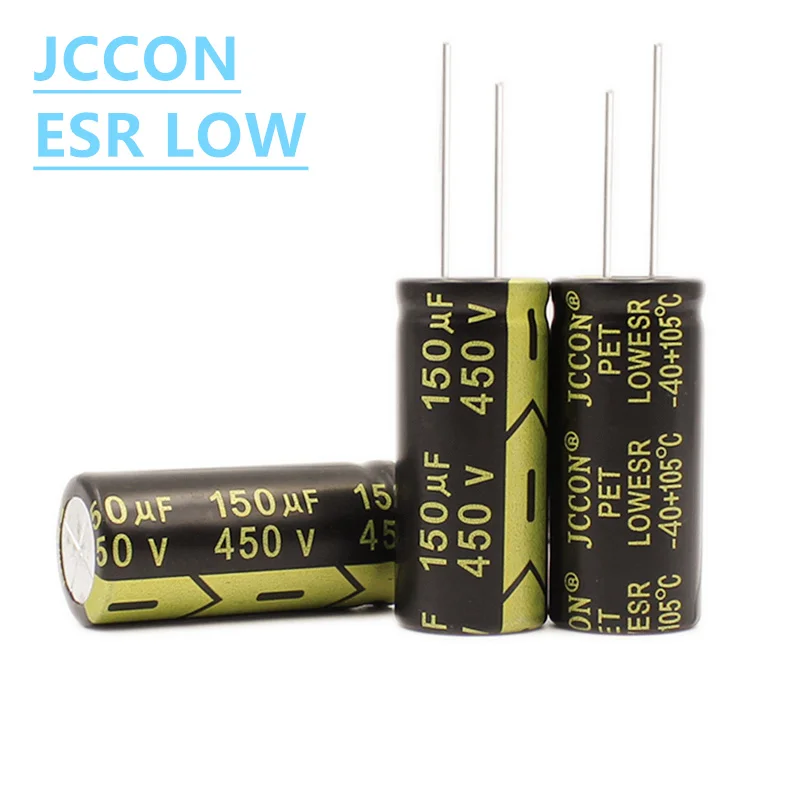 2-10 قطعة JCCON الألومنيوم مكثف عالية التردد منخفضة ESR 25V 35V 50V 63V 100V 160V 200V 250V 450V 68 فائق التوهج 100 فائق التوهج 1000 فائق التوهج 2200 فائق التوهج 4700 فائق التوهج