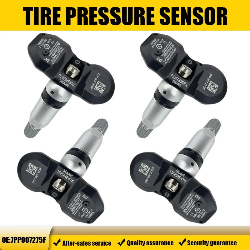 

1/4PCS Tire Pressure Monitoring Sensor TPMS 7PP907275F For Audi 4B 4H 4L Volkswagen Porsche Compatible With 4F0907275B 433MHz