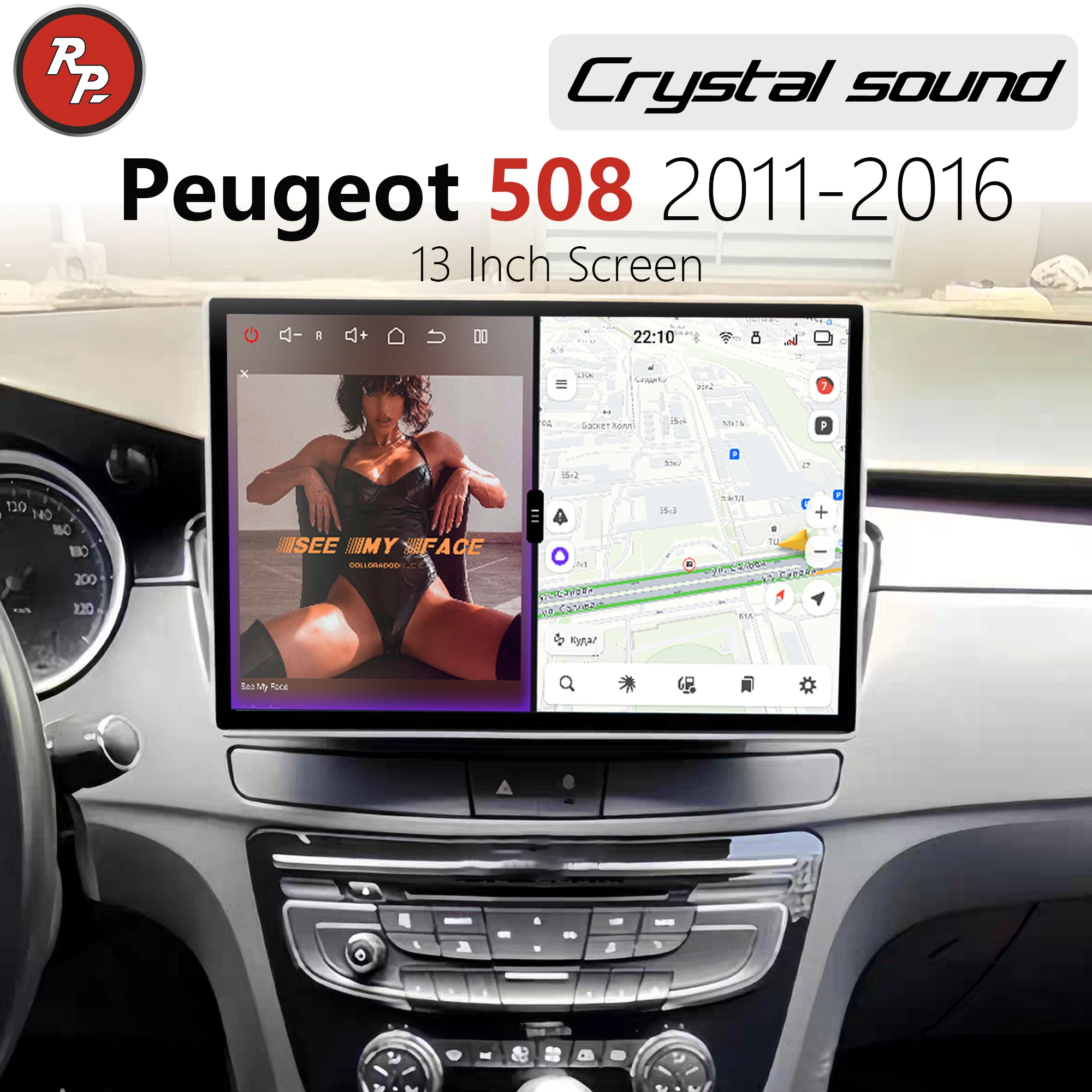 Redpower Crystal Sound 850 Pro Max Android Car Radio Player Screen fo  Peugeot 508 CarPlay Bluetooth Hi-Fi
