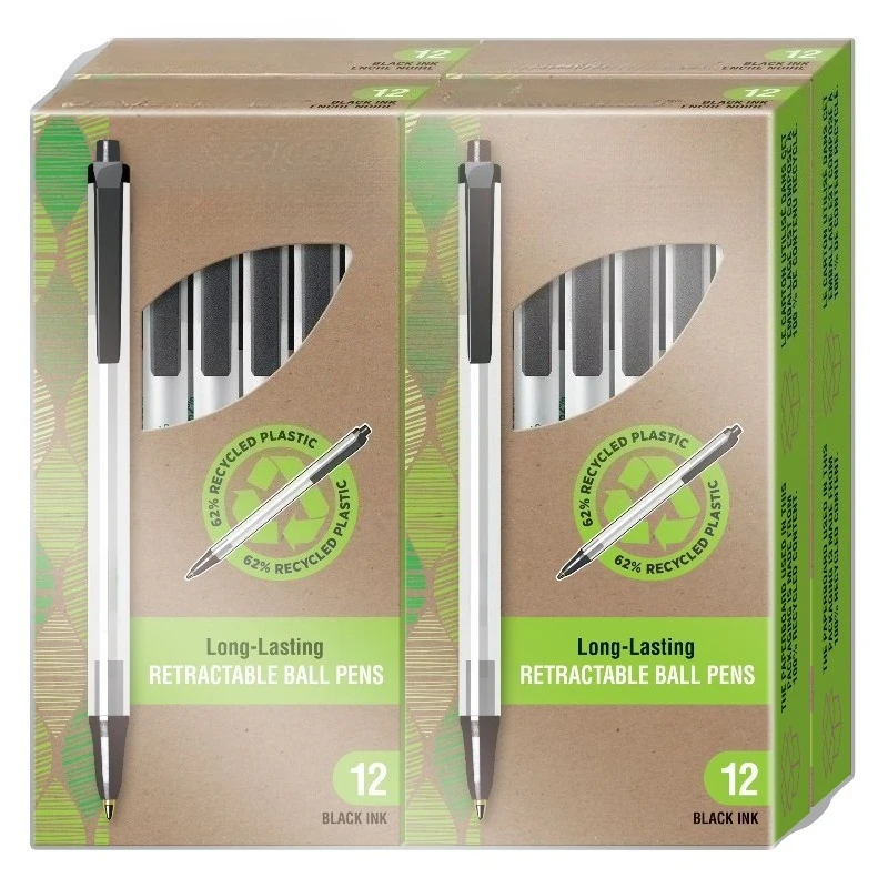 

Шариковые ручки, черные, средняя толщина стержня, 48 штук в упаковке