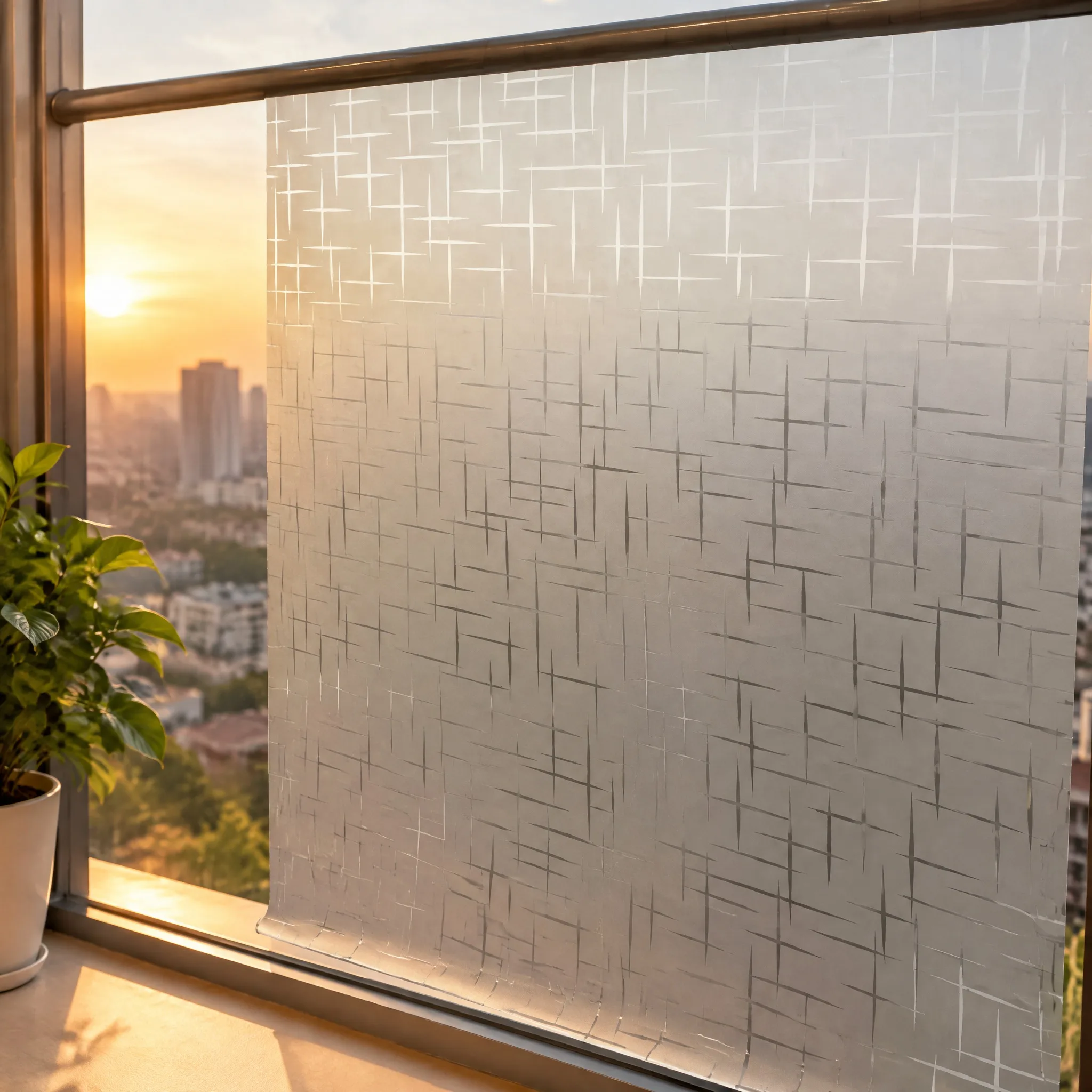 Privacy Frosted Window Film Decorative Translucent Window Cover Static Cling Window Decal for Office for Bathroom
