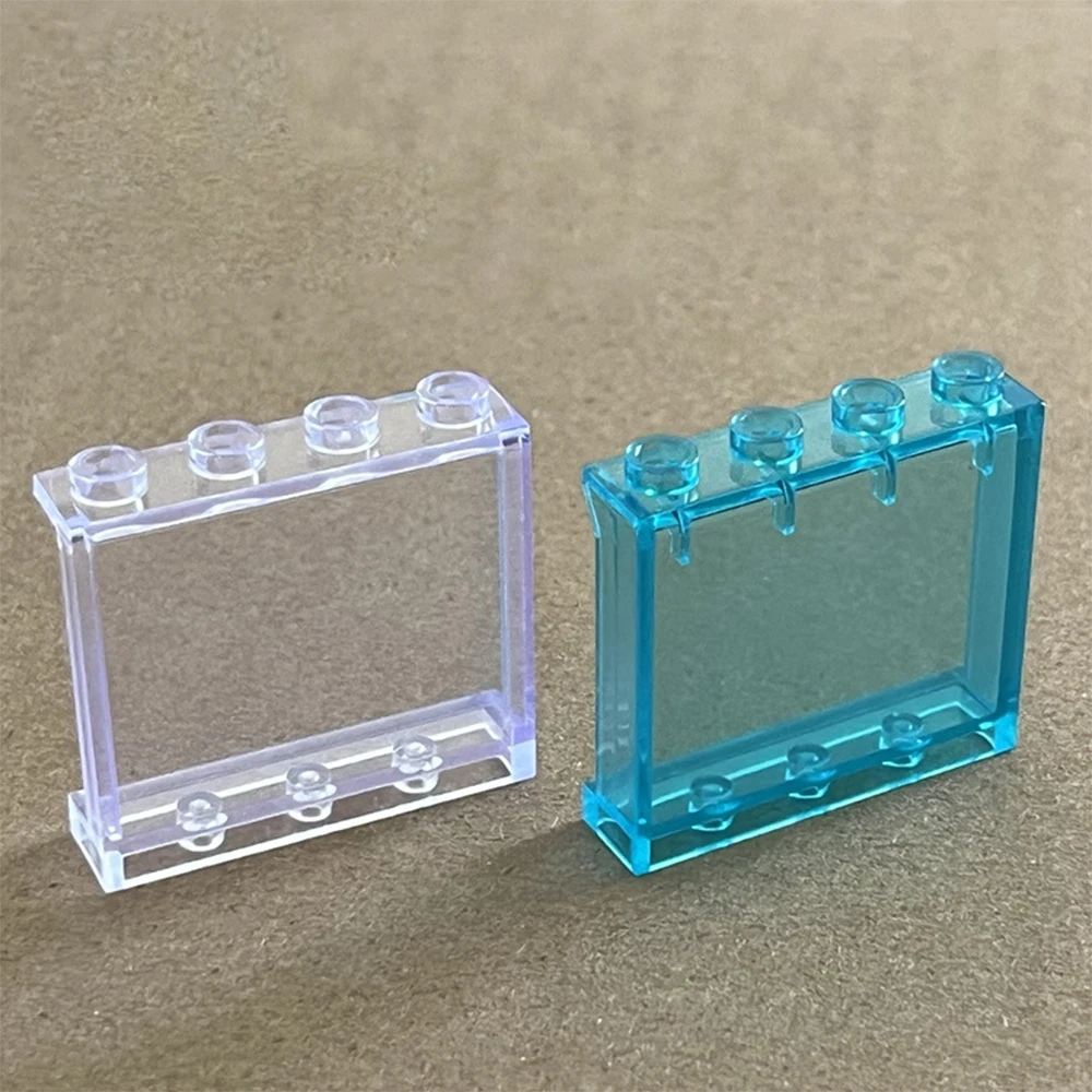 5 個透明パネルビルディングブロック 1x4x3 ドット窓壁家建設アクセサリー DIY 家レンガおもちゃ部品