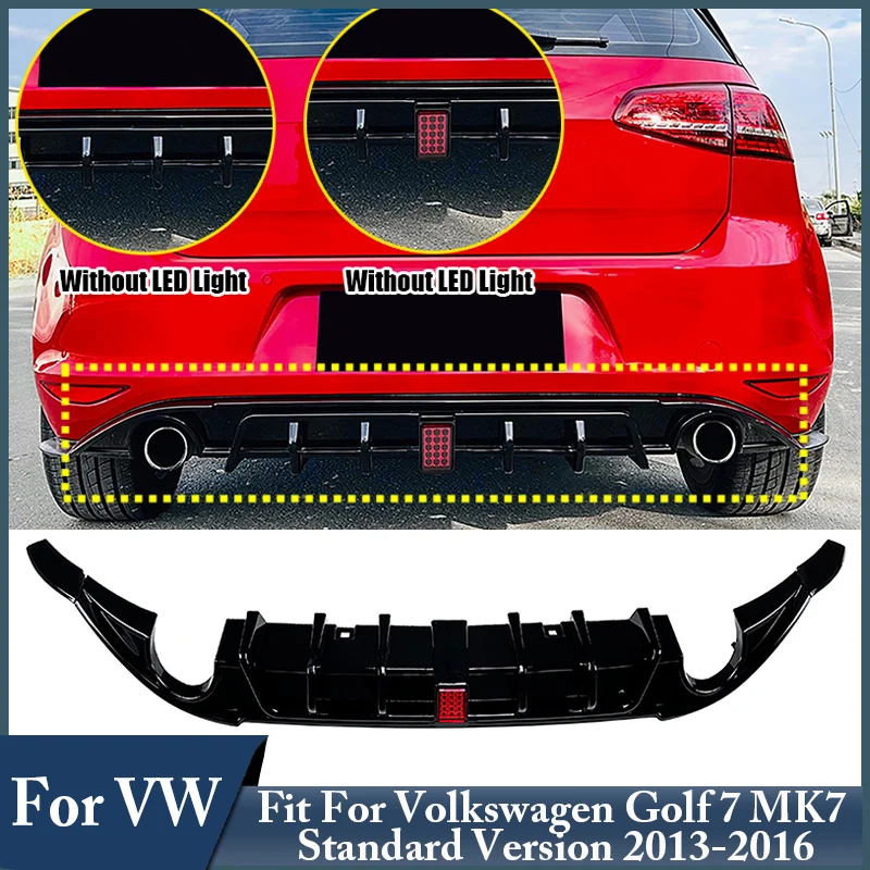 

Car Rear Bumper Diffuser Lip Boot Spoiler Splitter Trim Black Fit For Volkswagen Golf 7 MK7 Standard Version 2013 2014 2015 2016
