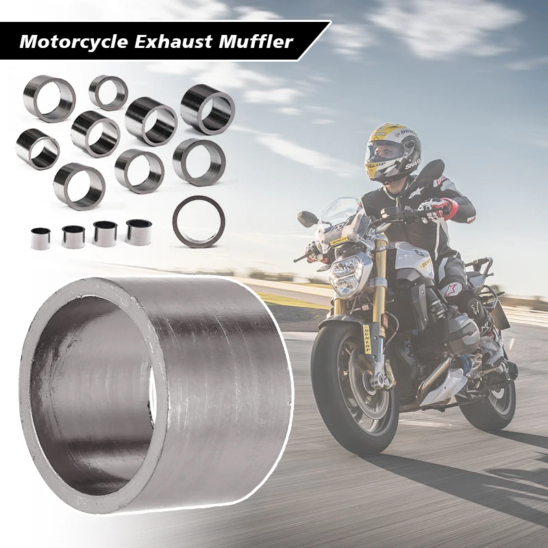 Motoforti 16 Sizes Motorcycle Exhaust Muffler Pipe Gasket Graphite Seal Ring Silencer Connector for Motocross 42mm ID 48mm OD