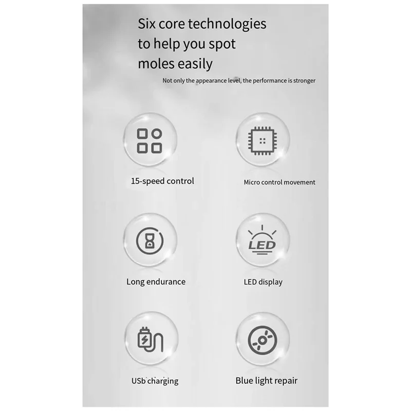 قلم اكتشاف مستقر الخلد قلم اكتشاف بالليزر أداة تجميل قلم اكتشاف غير مؤلم فضي رمادي مجموعة واحدة