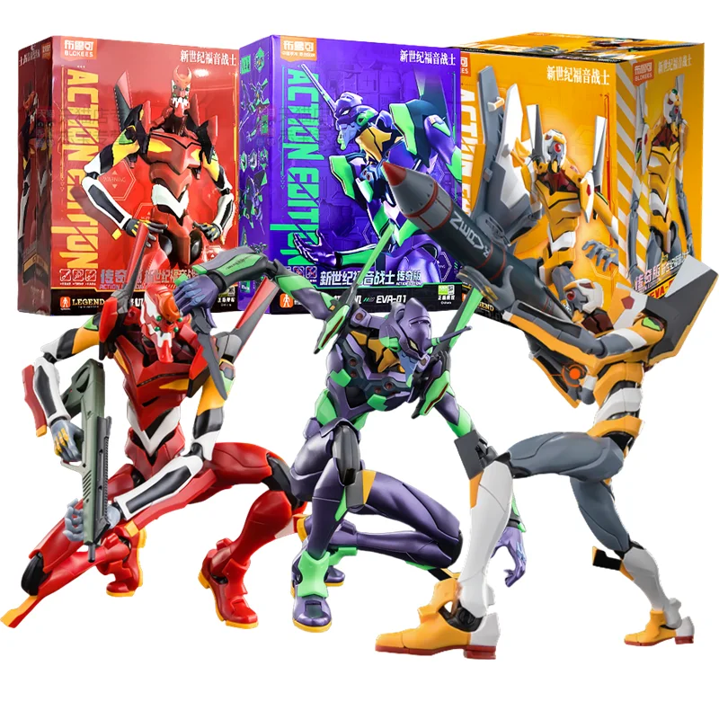 

Neon Genesis Evangelion EVA00 Prototype Building Block EVA01 EVA02 Production Model Assembled Toy Kids Birthday Gift