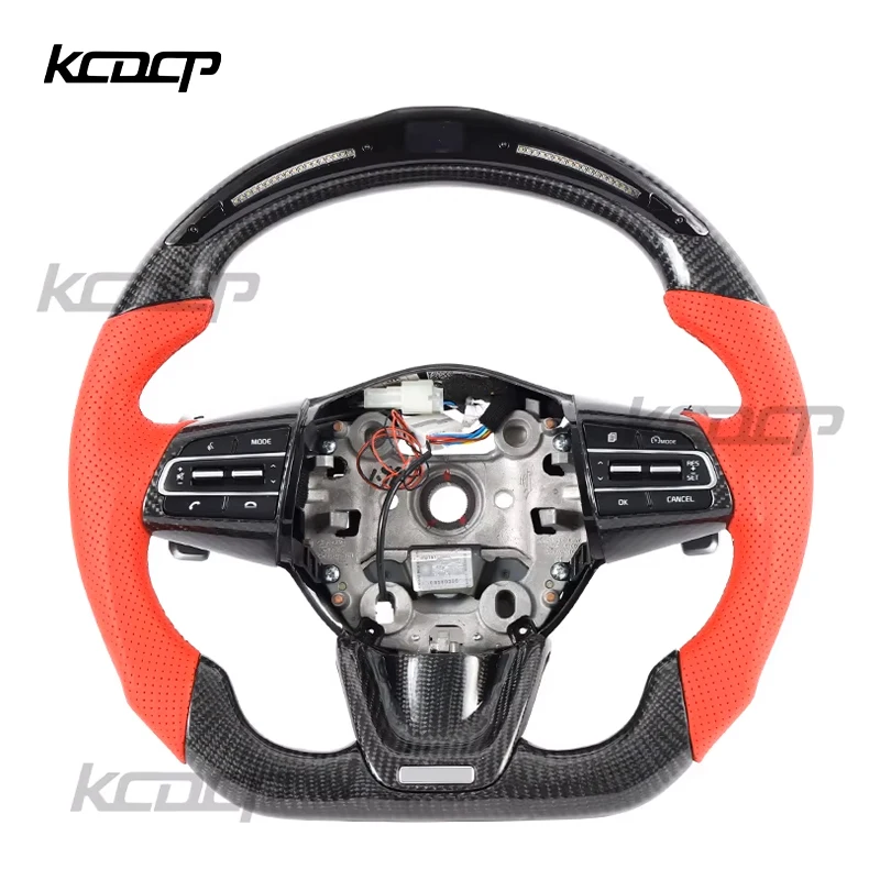 

Carbon Fiber Car Steering Wheel for Kia Stinger GT LED Steering Wheel