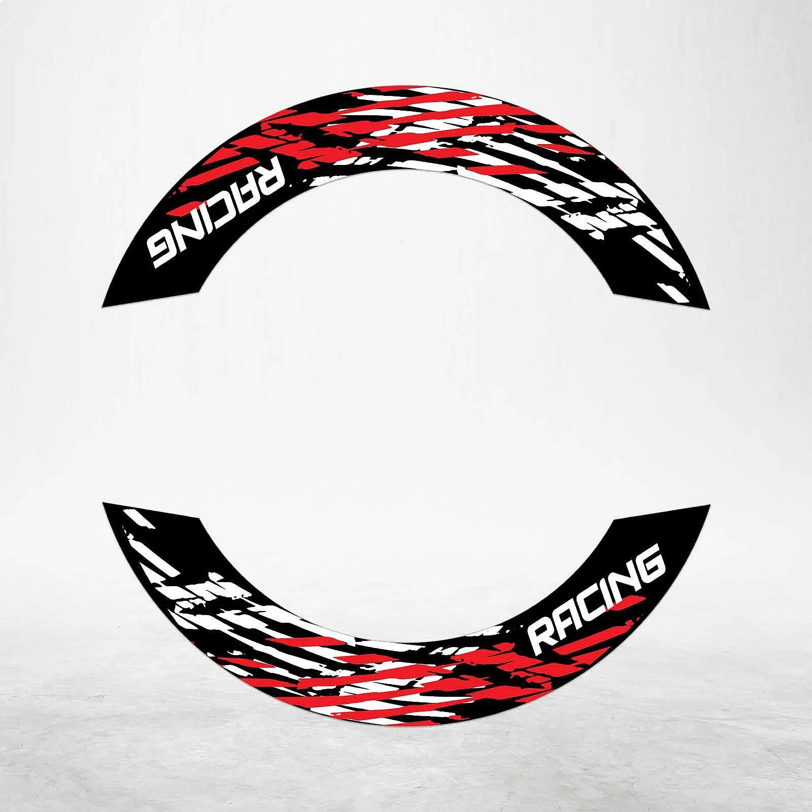 S07B Red 2-Piece Rim Decals Wheel Stickers For GSXR750 2012-2026 Motorcycle Accessories