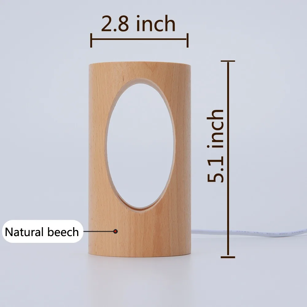 Smart solid wood led night light creative gift new unique USB adjustable table Lantern gift Soft lighting and warm light
