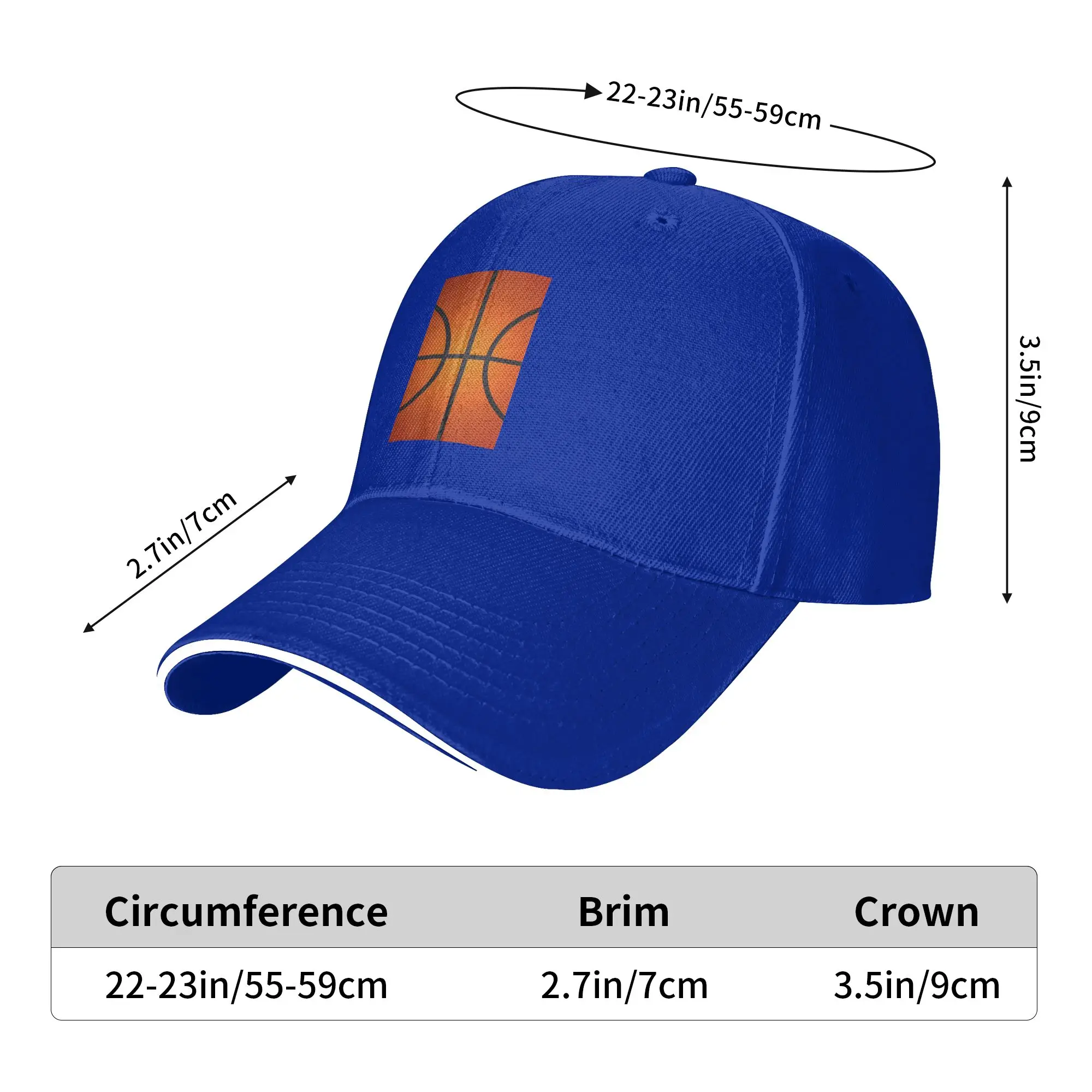 Basketball Court Design Cap Casual Baseball Caps Adjustable Hat Hip Hop Summer Unisex Baseball Hats Customizable