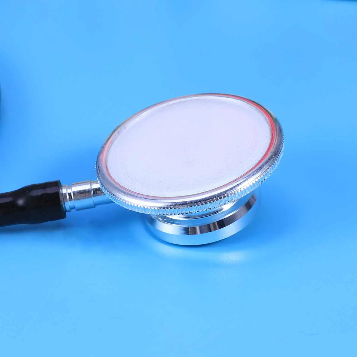 Black Dual Head Stethoscope Aid Portable Double Sided Auscultation Device Tool for Heart Lung Organ Examination