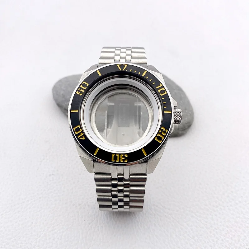 SRPF Samurai King Series Men's Diving Watch Case Install 22mm Stainless Steel Watch Stap Fits 7S26 7S36 4R35 NH35 NH36 Movement