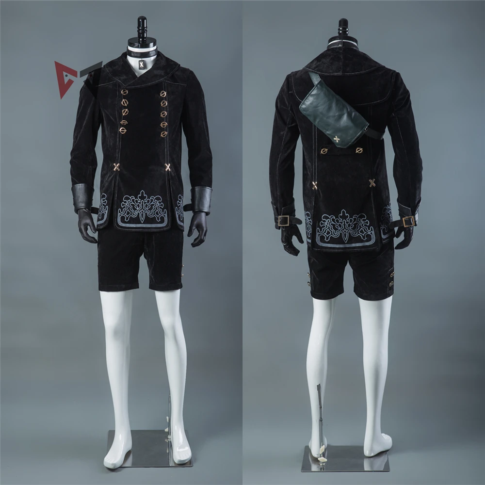 NieR Automata YoRHa No.9 Type S Cosplay Costumes 9S Uniforms Jacket Pants Backpack Braces Gloves Necktie Stockings Wig Boots