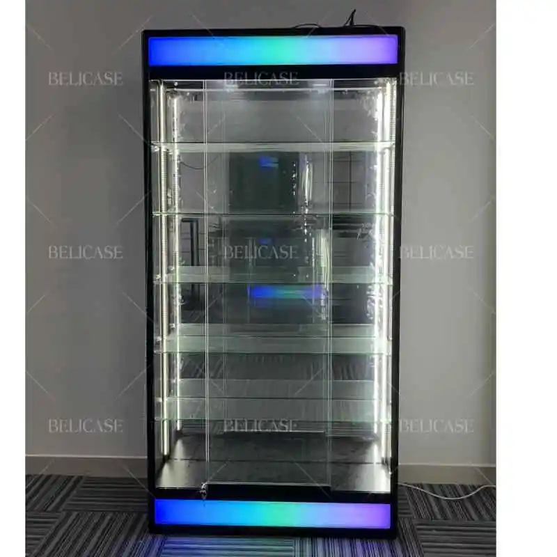 

customized.Standard and customized aluminium with led light glass display showcase