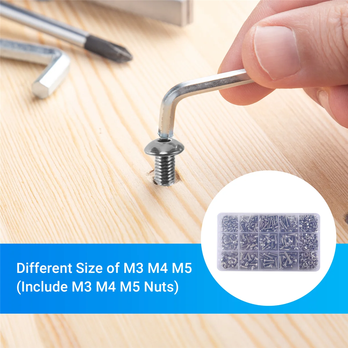 

Screw and Nut Kit Screw and Nut KitMachine Screw and Nut Kit 500 Pcs M3 M5 Stainless Steel Button Head Hex Socket Head Cap Bolts