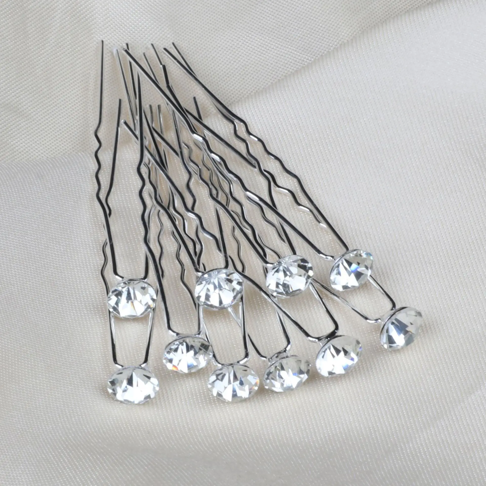 

European and American bride U-shaped rhinestone hairpin retro simple hairpin pin hair fork foreign trade AliExpress small hairpi