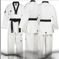 MOOTO Basic 5 Taekwondo abiti Unisex Training Taekwondo Suit Black Collar Water Drop Lines Design potrebbe stampare su misura