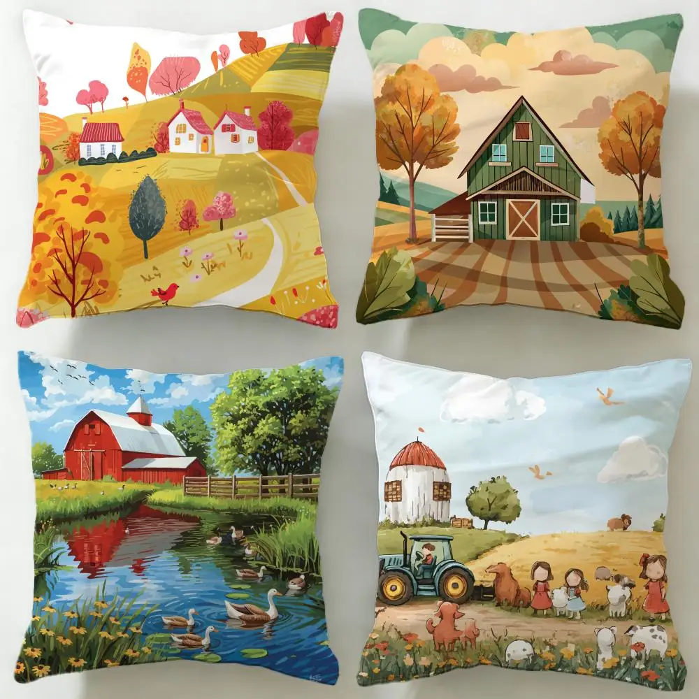 

Наволочка с классическим художественным принтом «Ферма» – мягкая, легко моющаяся, универсальная для дивана, кровати, путешествий и офиса