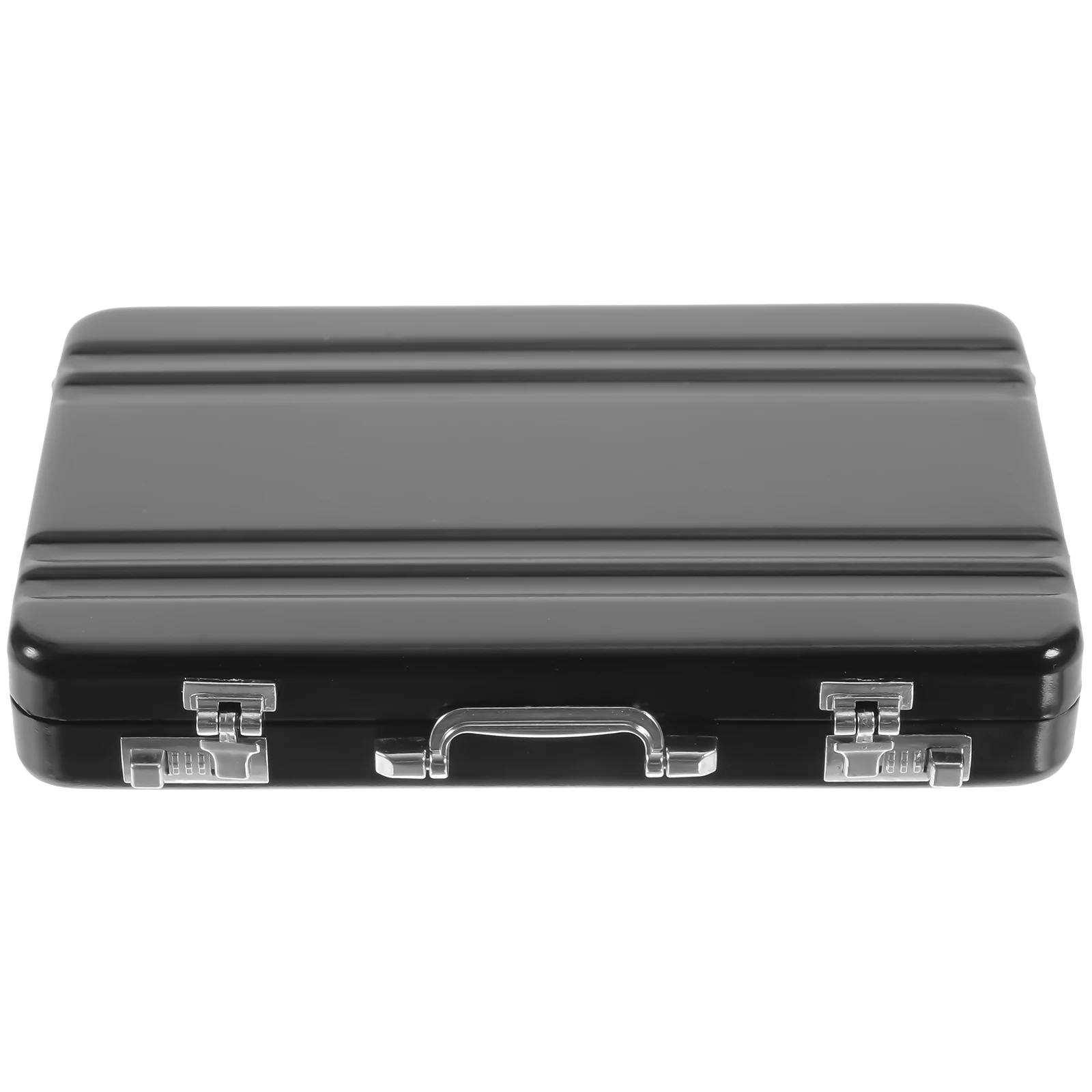 

Business Card Sturdy Aluminum Case Blue Color Cards Desktop Cards Holder Organizer for Men Portable Storage Solution