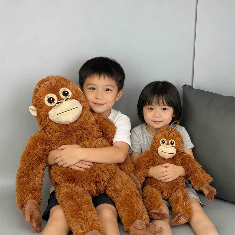 HOT Funny 40-66cm Large Orangutan Plush Toys Super Soft Stuffed Monkey Animals Plush Toys Cute Orangutan Boy Girls Holiday Gifts