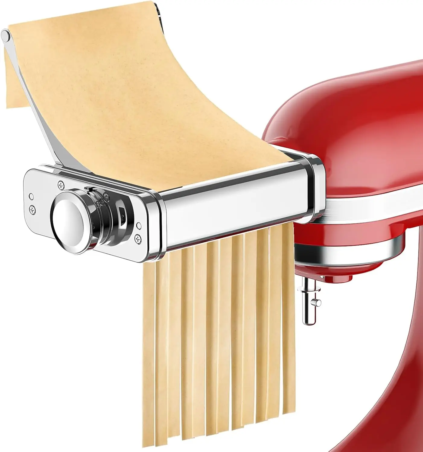 Stainless Steel 3 in 1 Food Grade Pasta Maker Stand Mixer Attachment Pasta Roller Spaghetti Fettuccine Cutters 8 Settings Safety