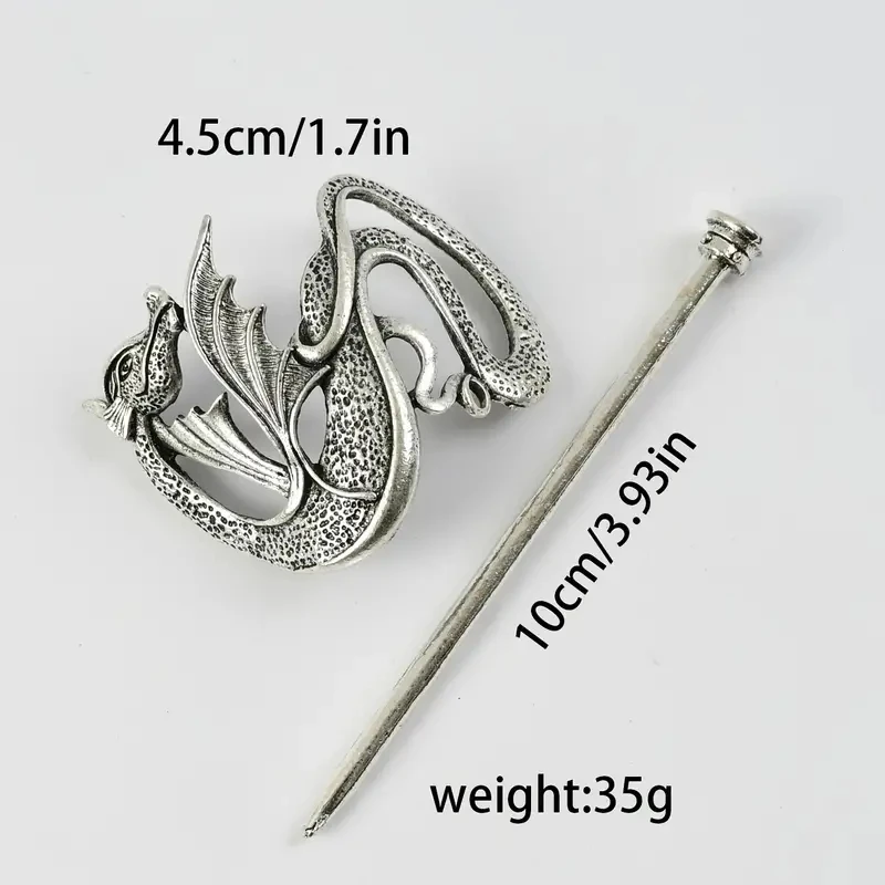 Viking Celtic Hair Clip Hairpins Viking Hair Accessories Dragon Hair Barrettes Long Hair Pin Hair Sticks Irish Hair Decor For Lo