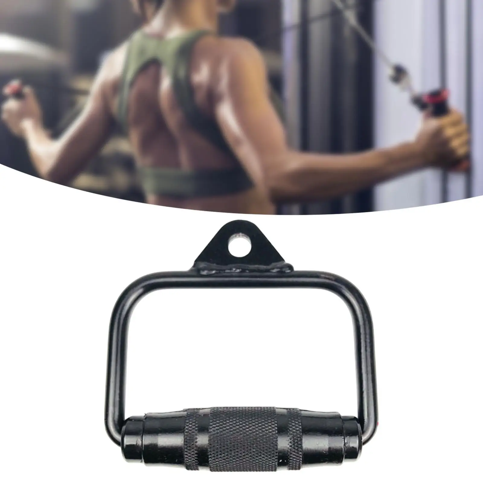 D Row Handle Workout Stirrup Handle Accessories Triceps Cable System Home Gym Exercise Strength Training Gym Cable Attachments