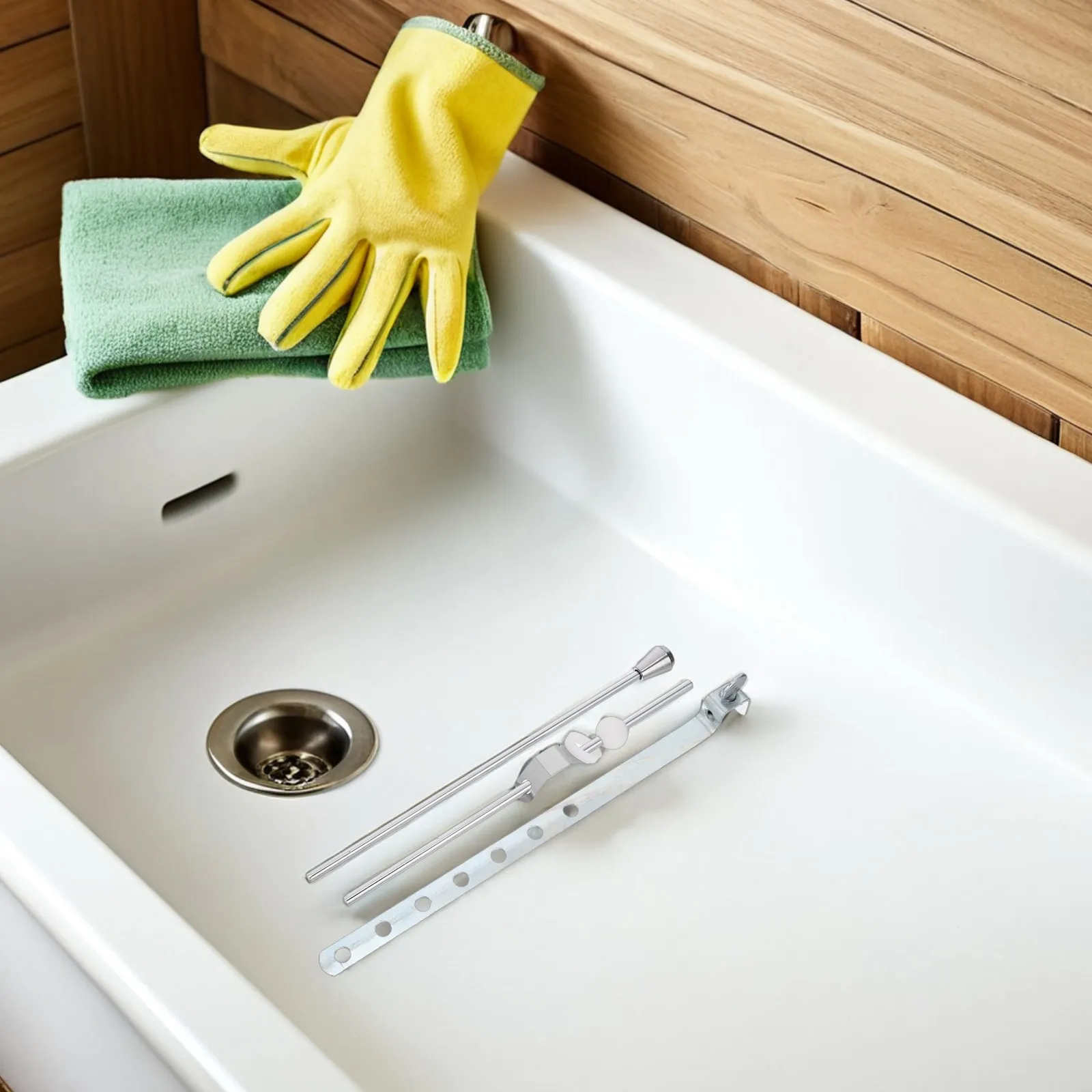 2Sets Bathroom Sink Drain Lift Rods Replacement Pivot Rod Assembly Pop Up Drain Stopper Lever Kit Sink Repair Parts Home Hotels view 5