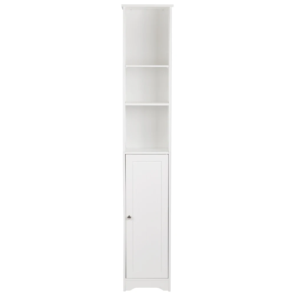 

One Door & Three Layers Bathroom Cabinet White