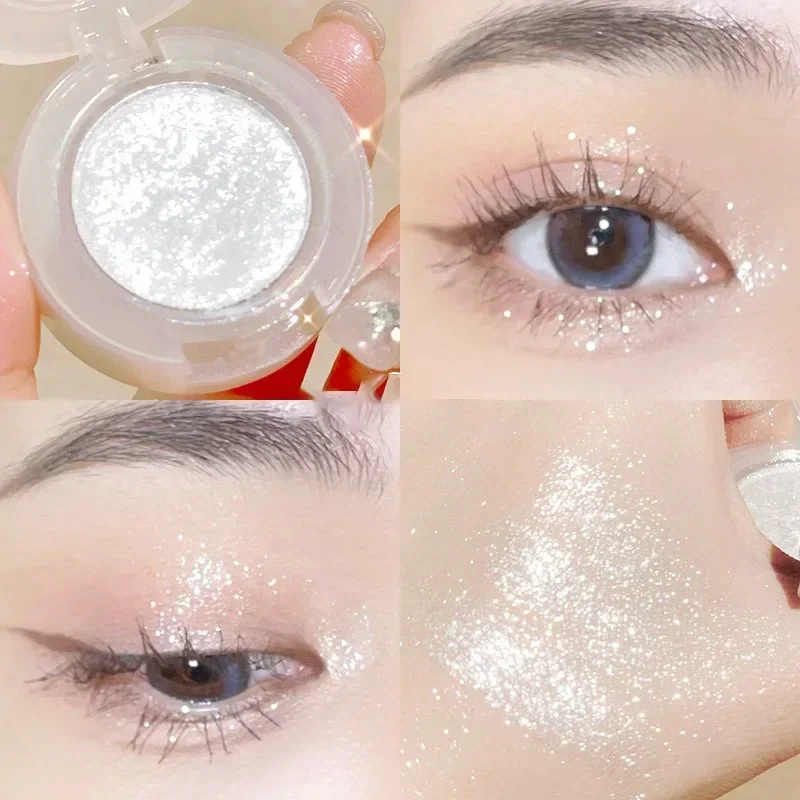 Diamond Glitter Monochrome Eyeshadow Palette Waterproof Lasting  Discoloration Eyeshadow Highlighter Sequin Eyes Makeup Pigments