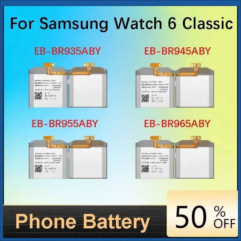 EB-BR935ABY EB-BR945ABY EB-BR955ABY EB-BR965ABY Watch Batteries for Samsung Galaxy Watch 6 40mm,44mm, Watch 6 Classic