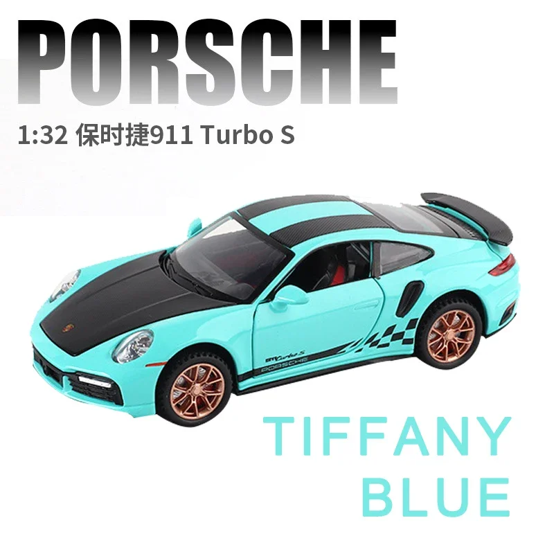 

1:32 Porsche 911 997 Diecast Alloy Model Car Miniature Turbo S Metal Supercar Vehicle Birthday Gift For Children Kids Toys Boys